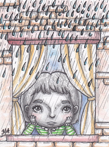 372x500 Rainy Days Just Doodle - Rainy Season Sketch