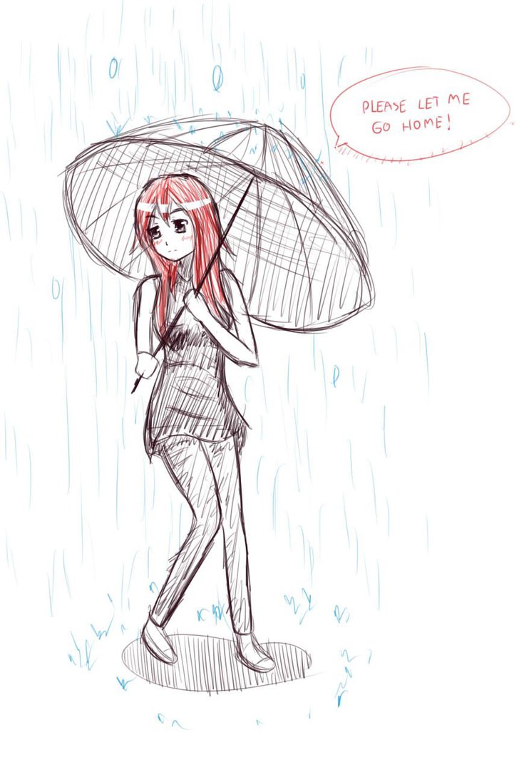 742x1076 Bedtime Sketch Rainy Season By F1rst Pers0n - Rainy Season Sketch