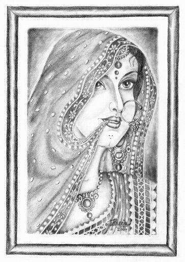 363x512 Rajasthani Bride. .. My Art Station Art Station - Rajasthani Sketch
