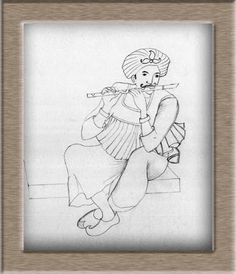 344x400 Art On Sketchbook - Rajasthani Sketch