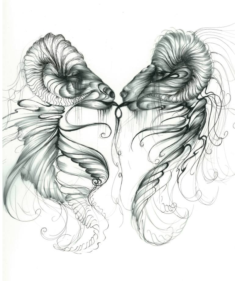 770x921 Ram Heads Drawing By Judy Csotsits Saatchi Art - Ram Head Sketch