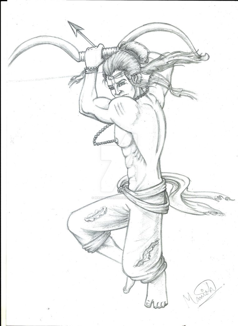 763x1047 Lord Rama Pencil Sketches A Mythology Blog - Rama Sketch