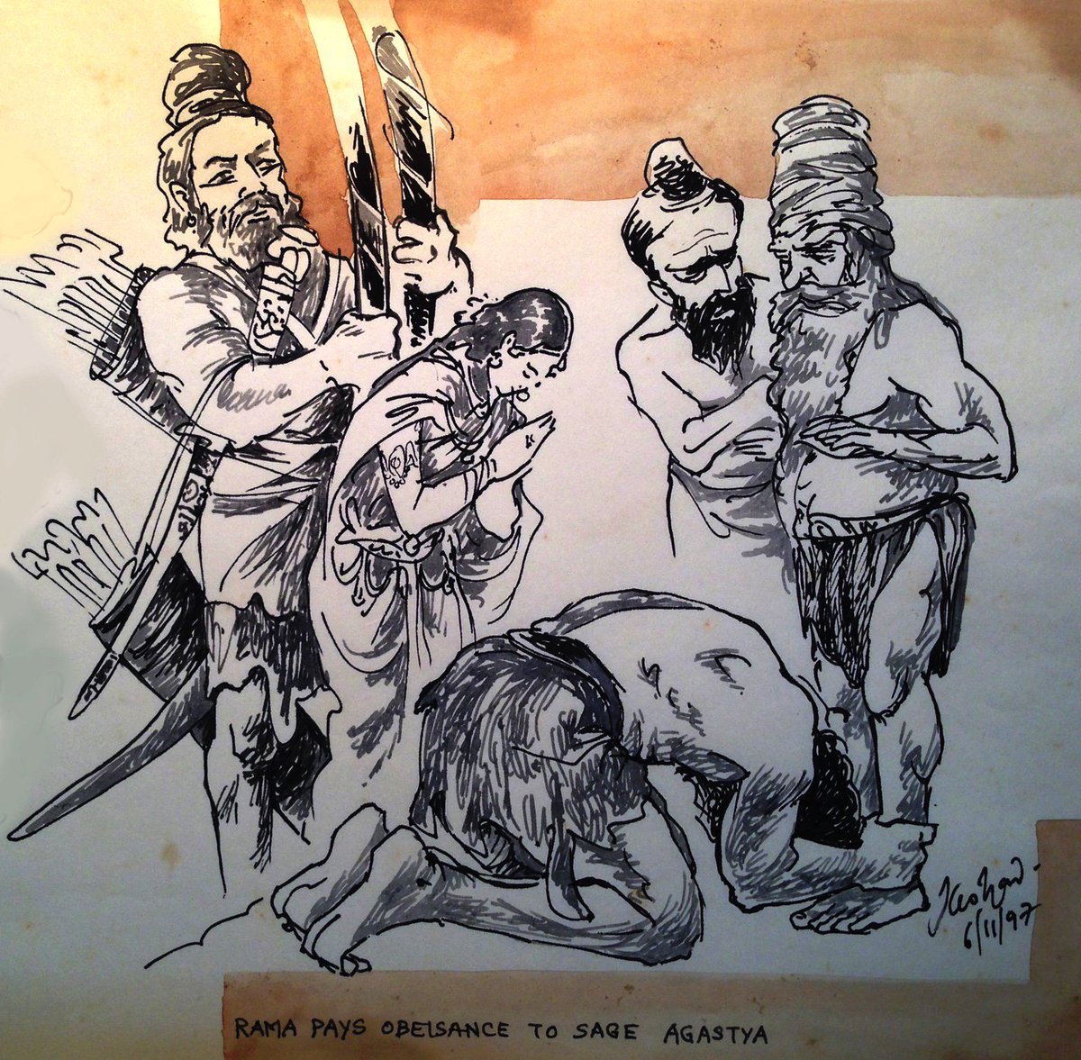 1200x1177 Ramayana Sketches Ii - Rama Sketch