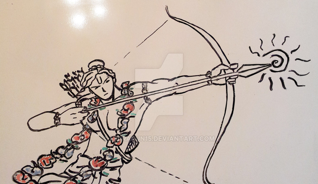 1024x592 Whiteboard Sketch Sri Rama Action Pose By Nairarun15 - Rama Sketch
