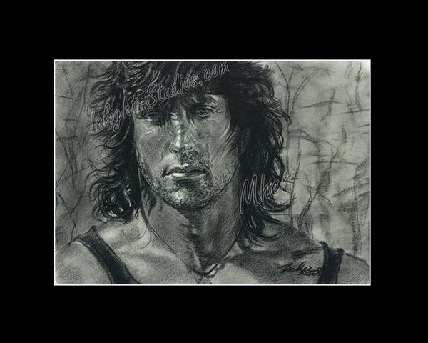 600x480 Rambo, Sylvester Stallone Inlight Studios - Rambo Sketch