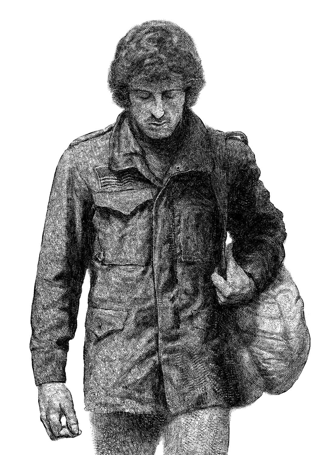 1061x1500 Artstation - Rambo Sketch