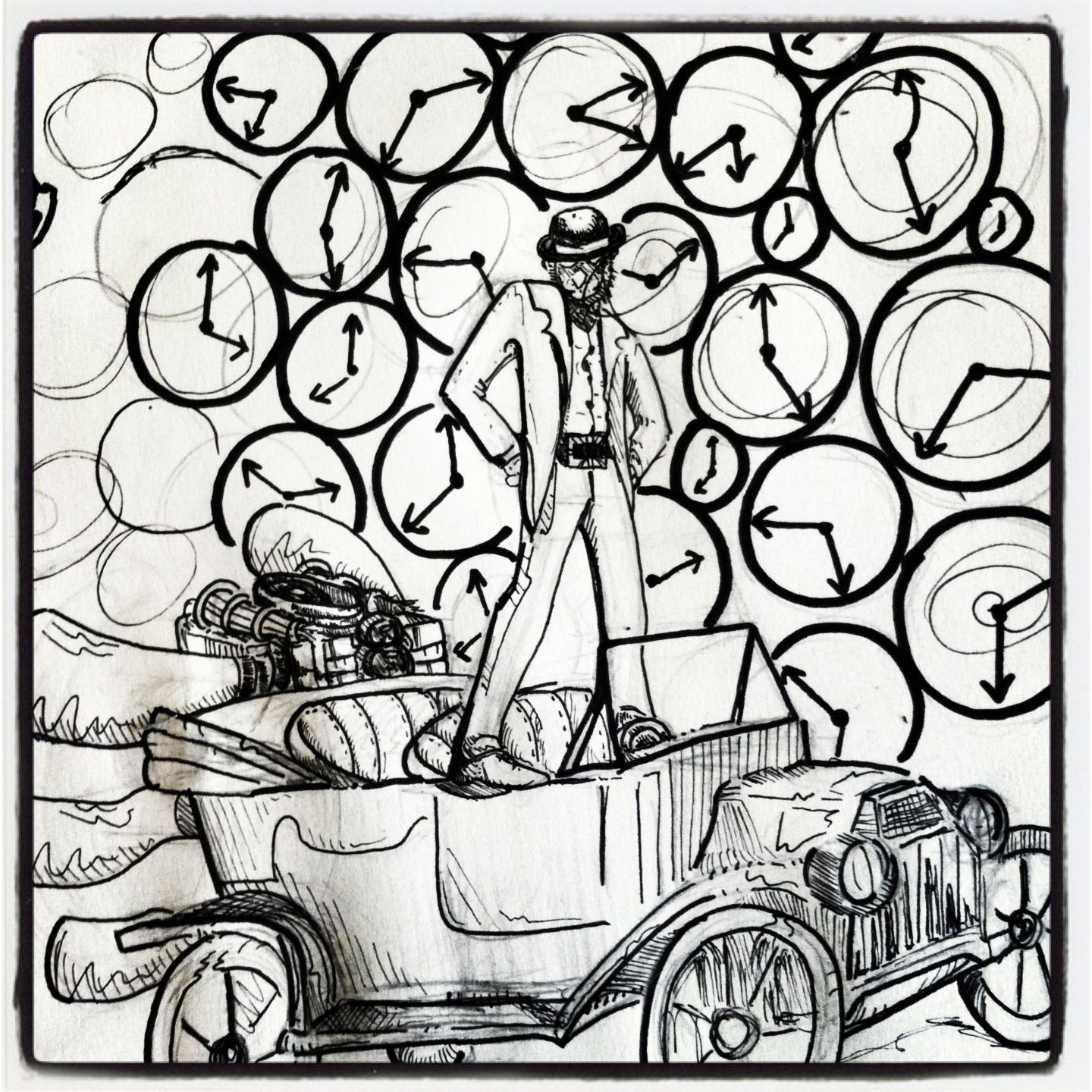 1440x1440 Time Traveler Pigma Sensei Sketch. Used Seventh Sanctum Random - Random Sketch Generator