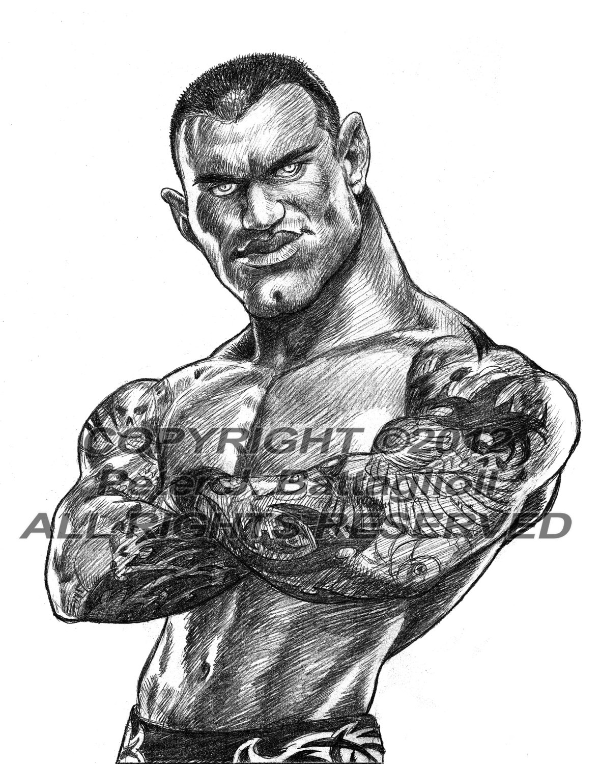 1179x1500 Randy Orton Caricature Poster Art Sketch Print Limited Etsy - Randy Orton Sketch