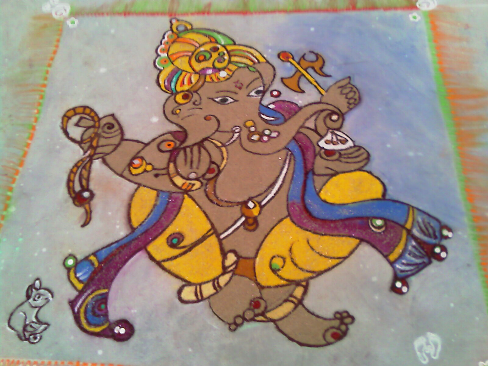 1600x1200 Ganesha Sketch Bhagyashree Ladse - Rangoli Sketch
