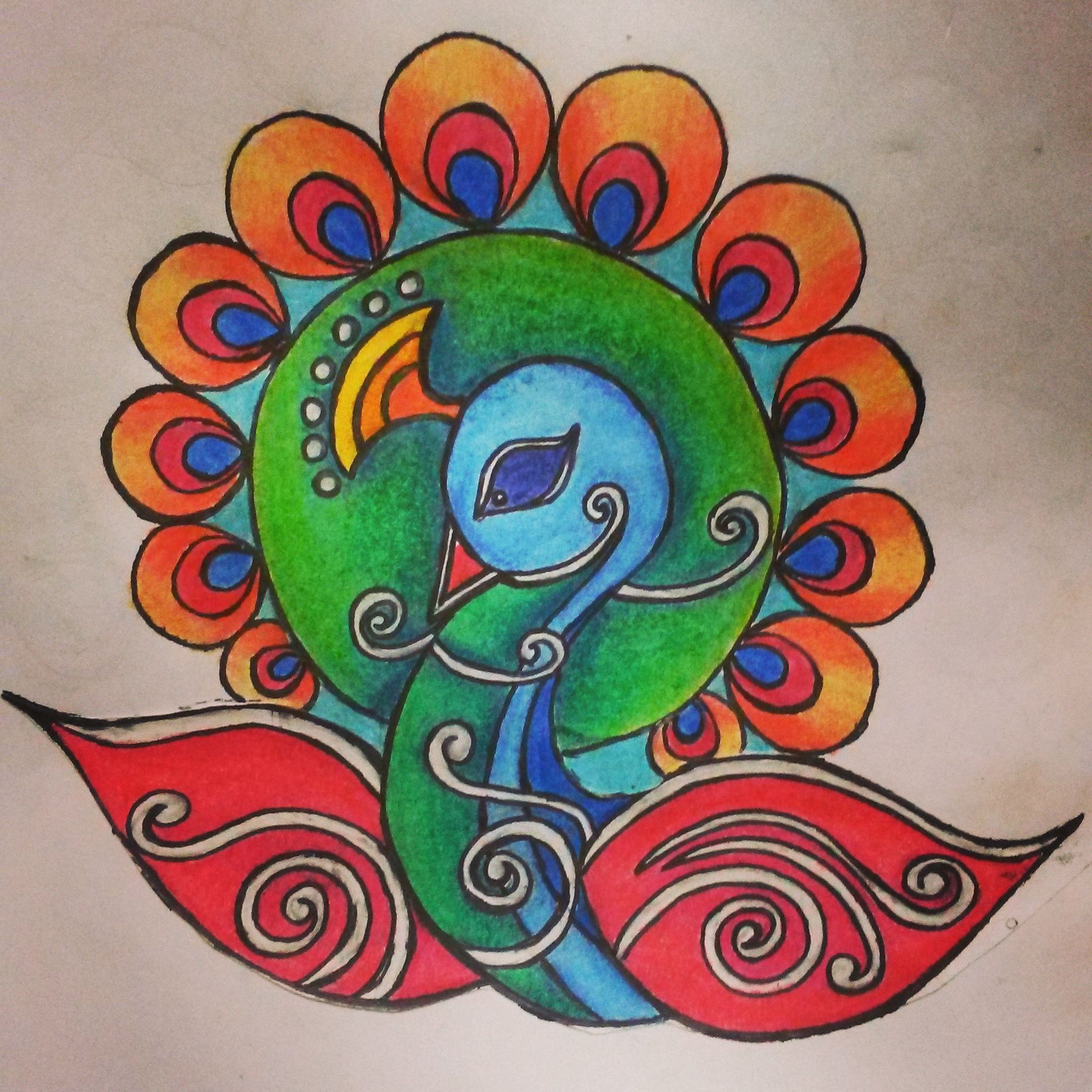 1836x1836 Peacock Designs Seems To Be My Favorite!! Rangoli Sketch For - Rangoli Sketch