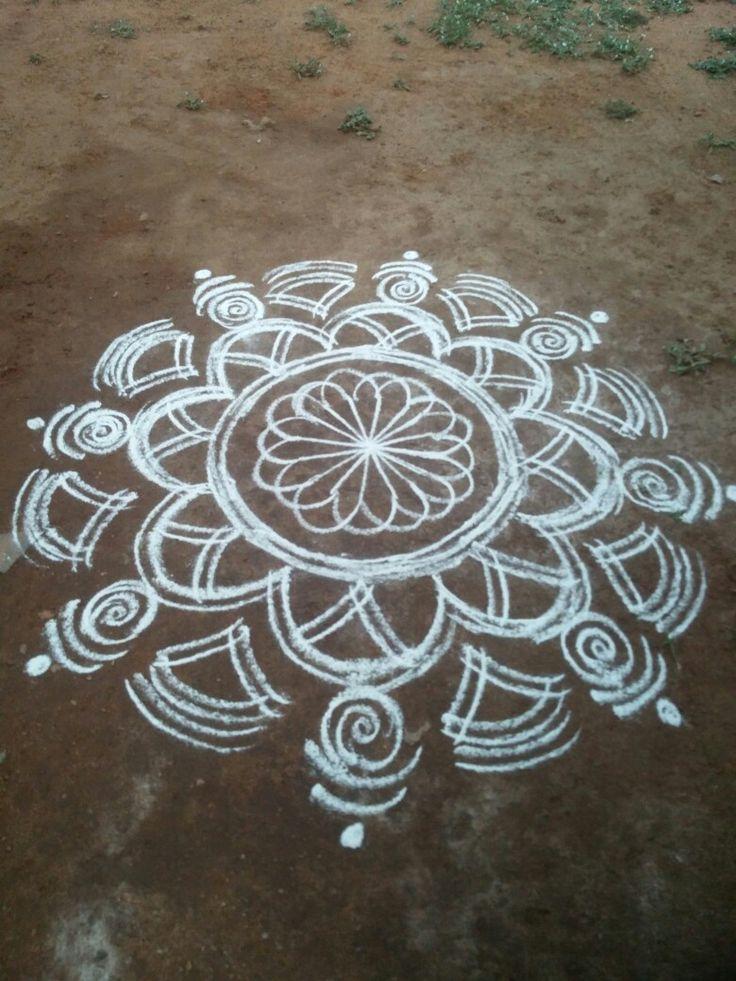 736x981 White Sketch Rangoli Happy Shappy - Rangoli Sketch