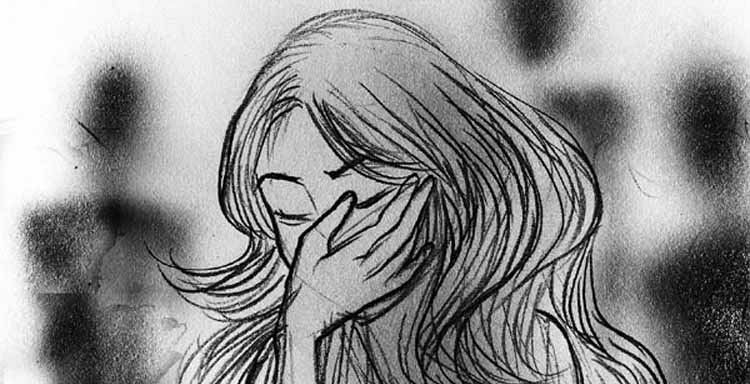 750x384 Rape Pencil Sketch - Rape Sketch