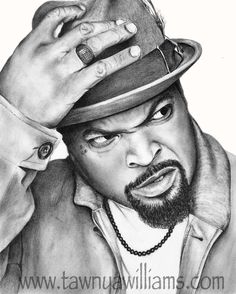 236x294 Ice Cube Drawing - Rapper Sketches