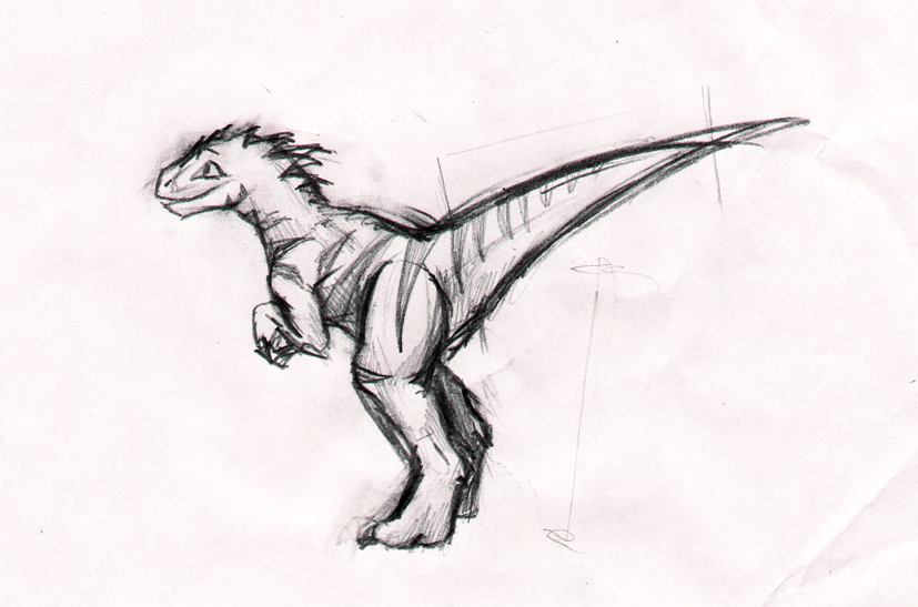 827x547 Raptor Costume Sketch By Jo Shadow - Raptor Sketch