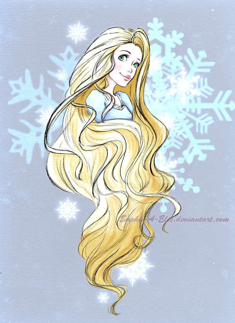 800x1098 Wintery Rapunzel Sketch By Sophie A On - Rapunzel Sketch