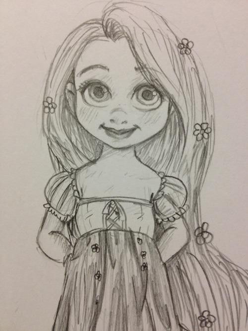 500x667 Baby Rapunzel Sketch - Rapunzel Sketch