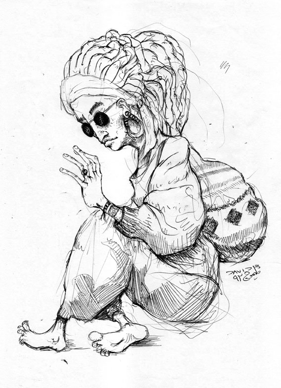569x787 Rasta Girl By Punx666 - Rasta Sketch