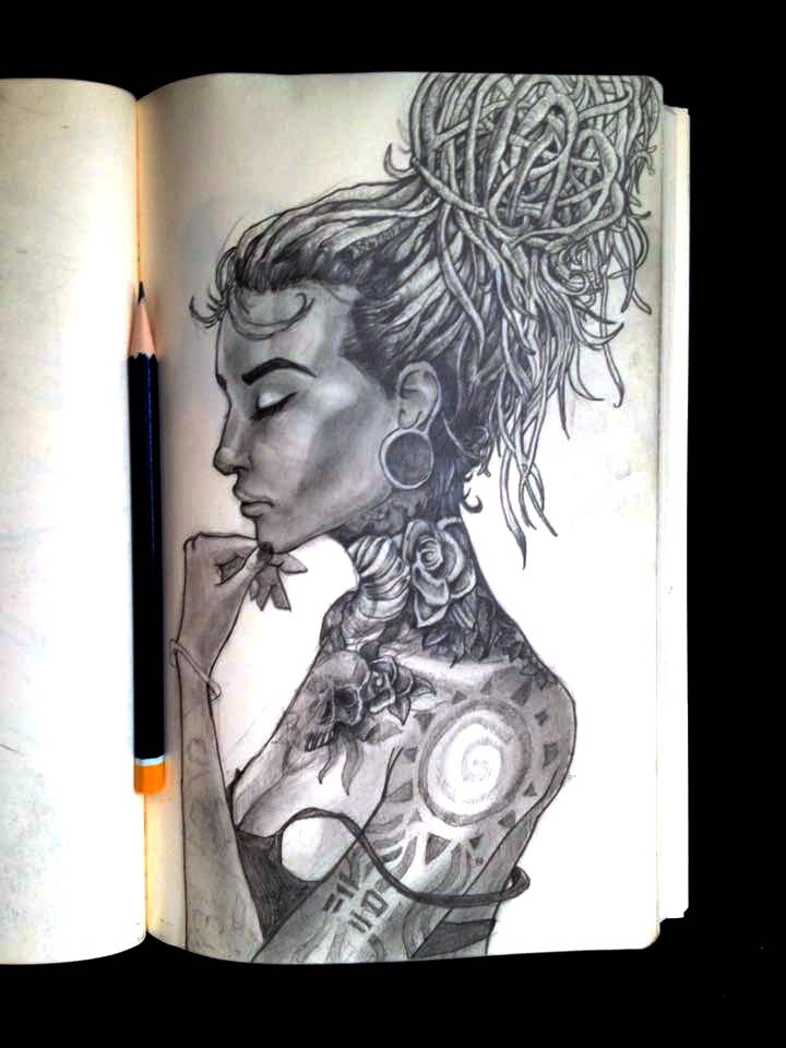 720x960 Rasta Girl By Toxicmask - Rasta Sketch