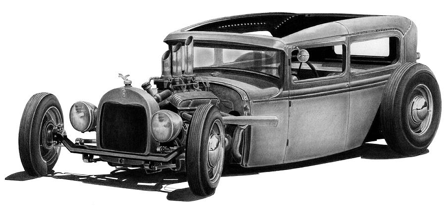 900x433 Rat Rod Drawings Fine Art America - Rat Rod Sketches