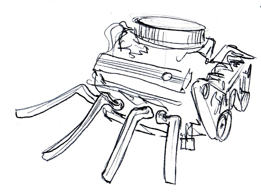 1024x756 Rat Rod Sketches Redrawing A Few Of My Sketches For The - Rat Rod Sketches