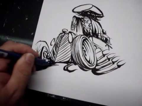 480x360 Rat Rod Quick Draw - Rat Rod Sketches