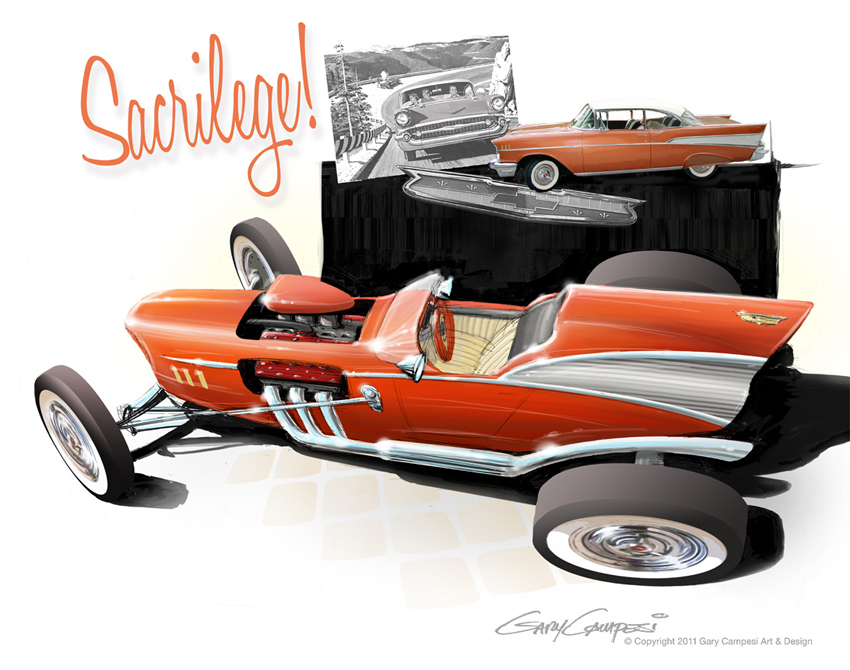 850x670 Sketches Gary Campesi Art Amp Design - Rat Rod Sketches