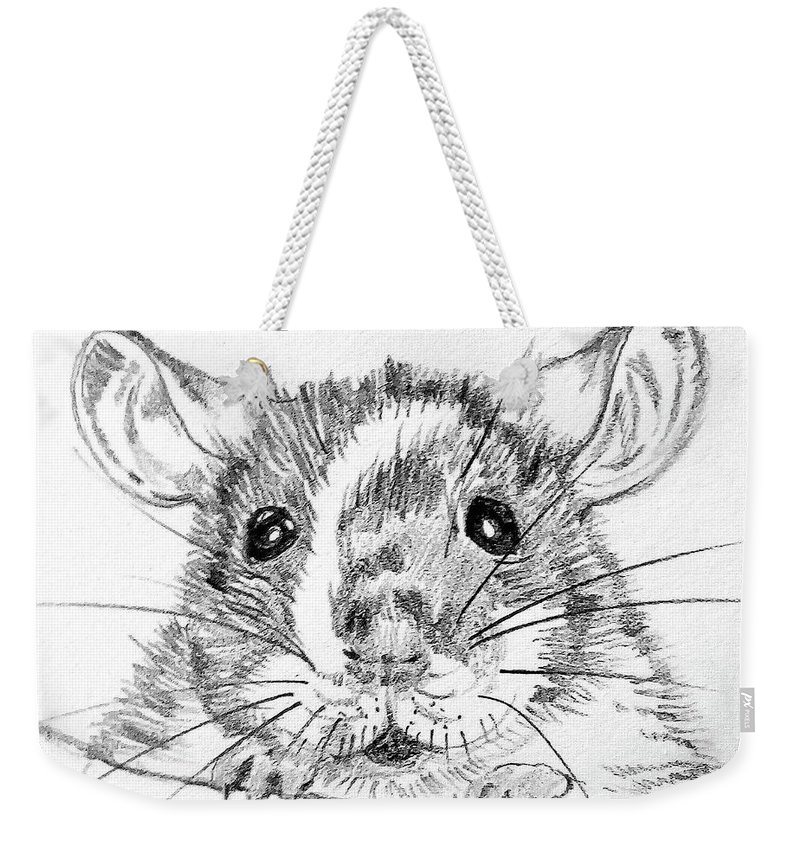 800x845 Rat Sketch Weekender Tote Bag For Sale By Susan Paquette - Rat Sketch