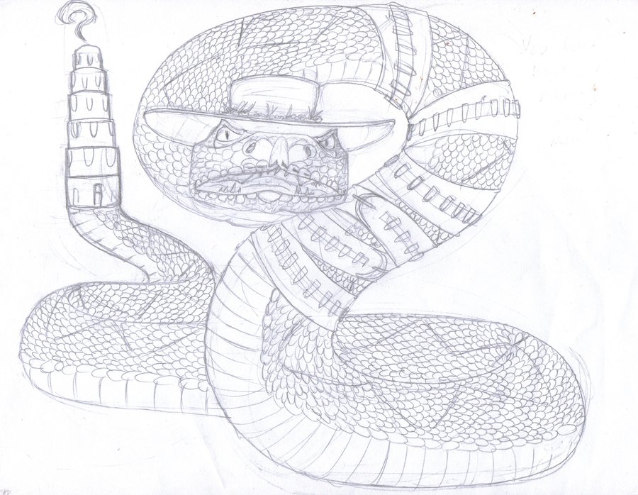 900x698 Rattlesnake Jake Sketch By Thebattycrow - Rattlesnake Sketch