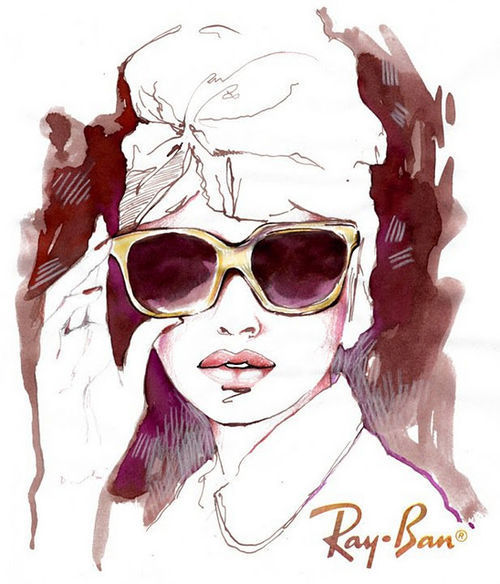 Ray Ban Sketch at PaintingValley.com | Explore collection of Ray Ban Sketch