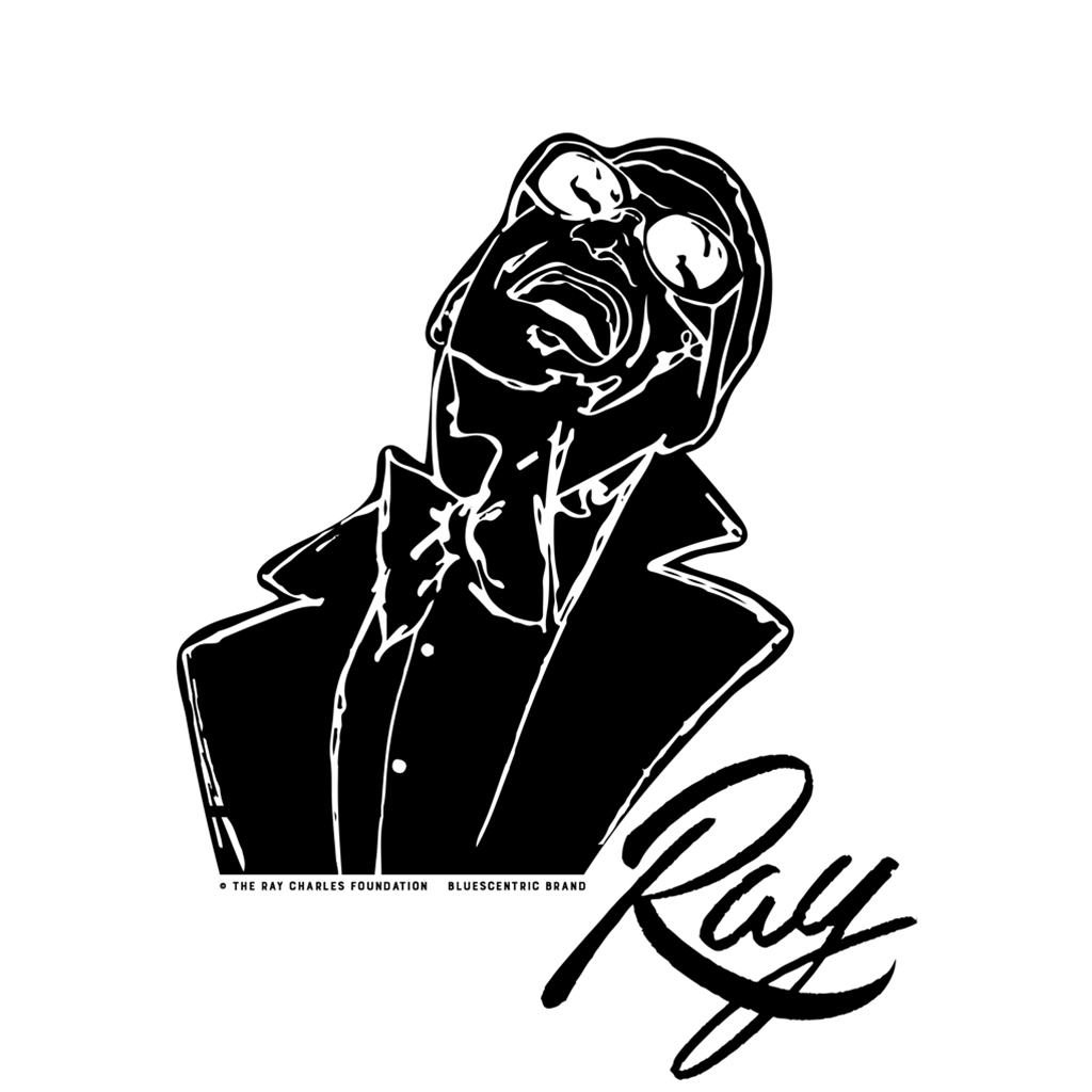 1024x1024 Ray Charles Car, Glass Or Guitar Case Vinyl Decal - Ray Charles Sketch