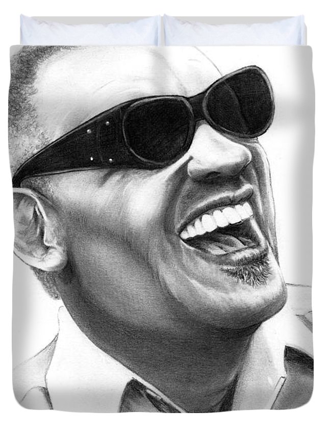645x853 Ray Charles Duvet Cover For Sale By Murphy Elliott - Ray Charles Sketch