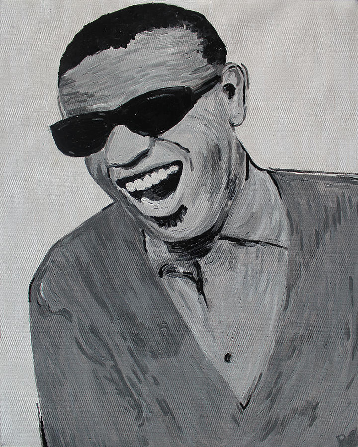720x900 Ray Charles Painting By Bridget Brummel - Ray Charles Sketch