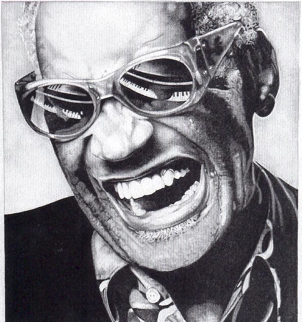591x630 Icons Of Rock Ray Charles - Ray Charles Sketch