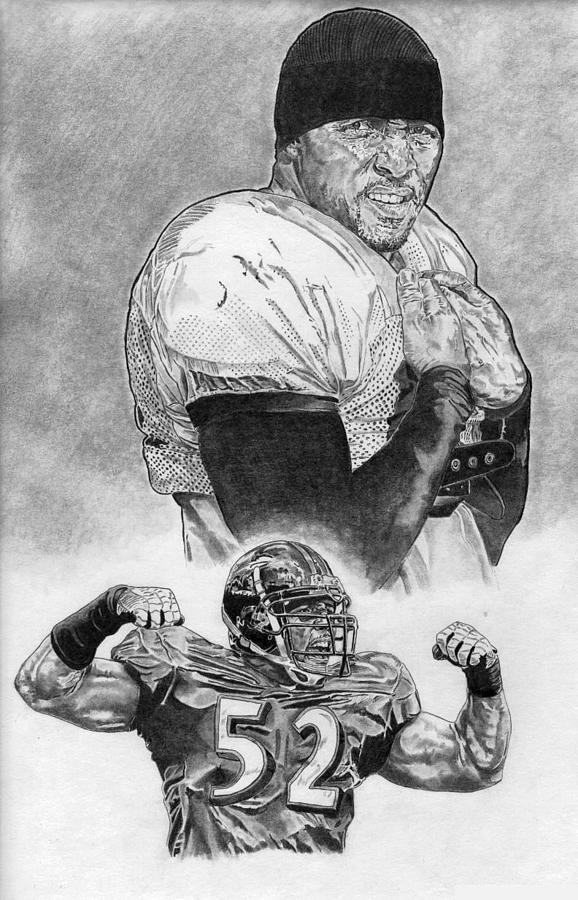 578x900 Ray Lewis Drawing By Jonathan Tooley - Ray Lewis Sketch