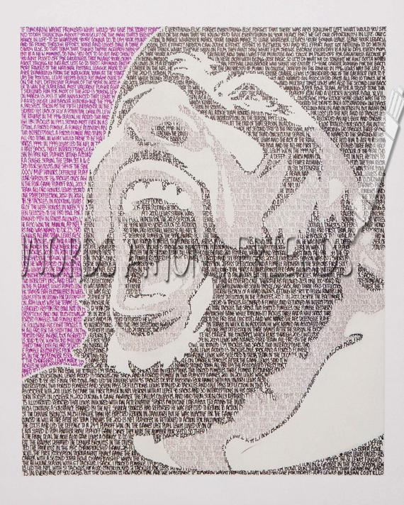 570x712 Ray Lewis Word Art Print Etsy - Ray Lewis Sketch