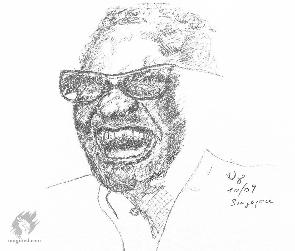 946x804 Ray Charles Sketch - Ray Sketch