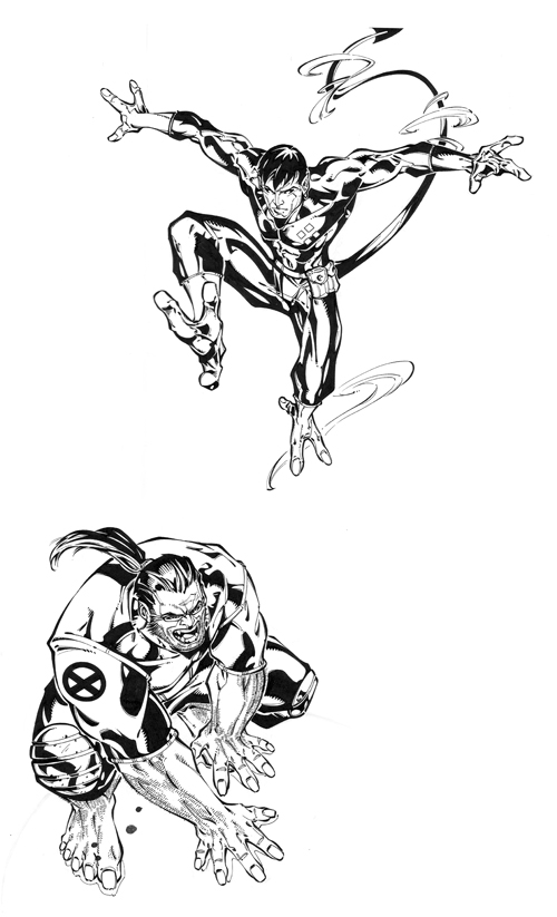 500x823 Ben And Ray Lai Sketch For Marvel X Men Nightcrawler And Beast, In - Ray Sketch
