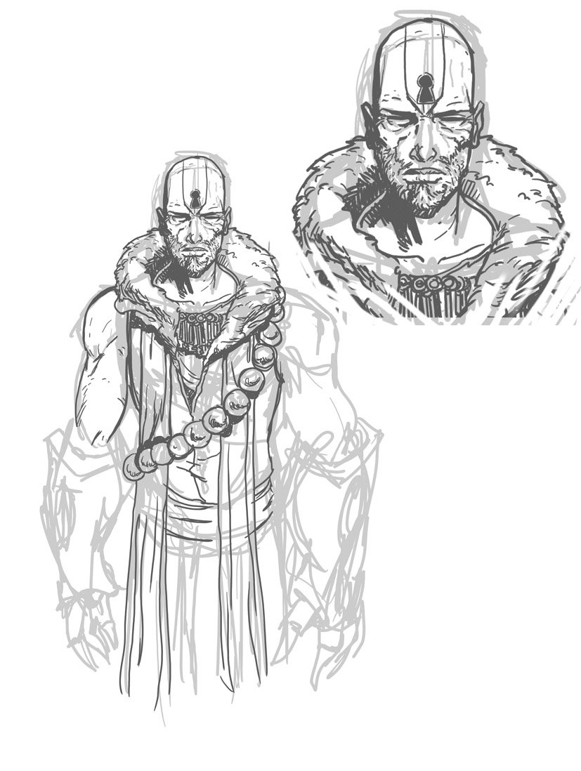 827x1098 Monk Sketch By Razor Rabbit - Razor Sketch