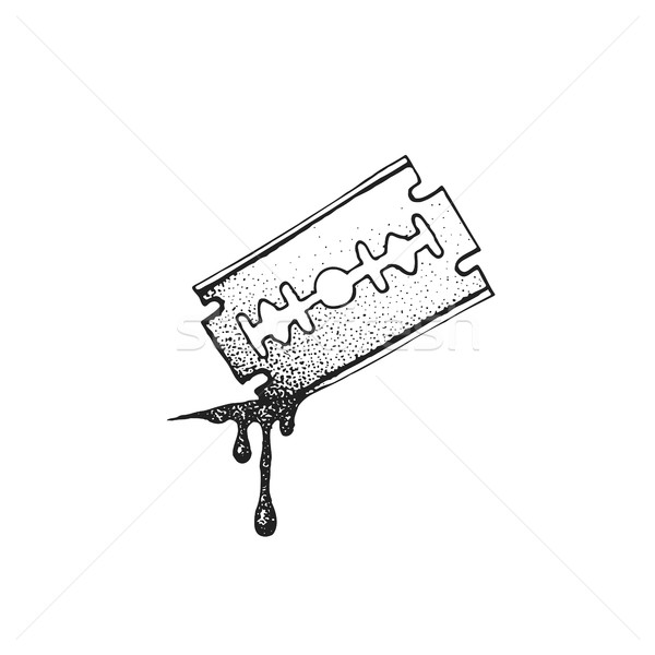 600x600 Vector Hand Drawn Blade Razor Vector Illustration Aleksey - Razor Sketch
