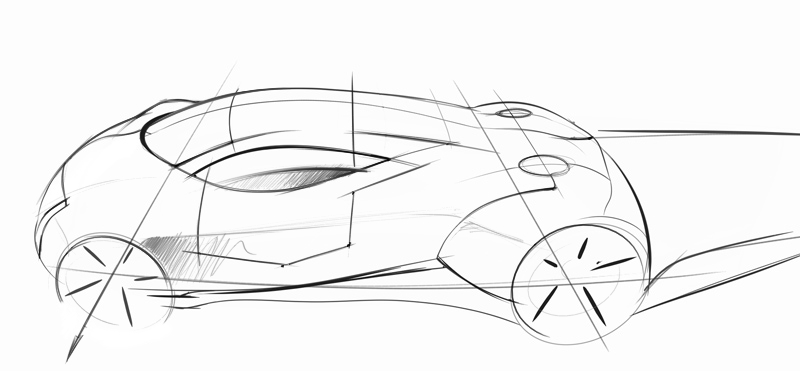 800x371 Car Sketch Tutorial - Rc Car Sketch
