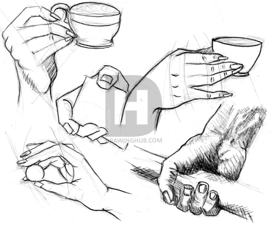 862x720 How To Draw Realistic Hands, Draw Hands, Step By Step, Drawing - Reaching Hand Sketch
