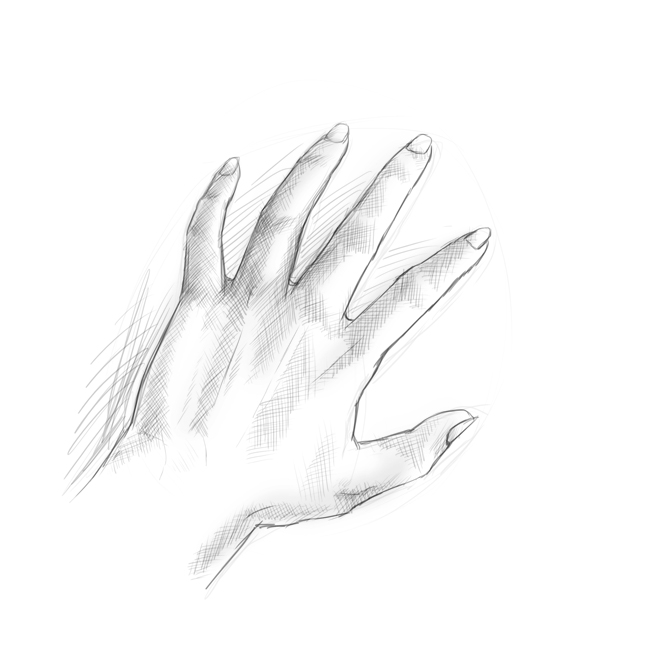 660x660 Drawing Hands - Reaching Hand Sketch