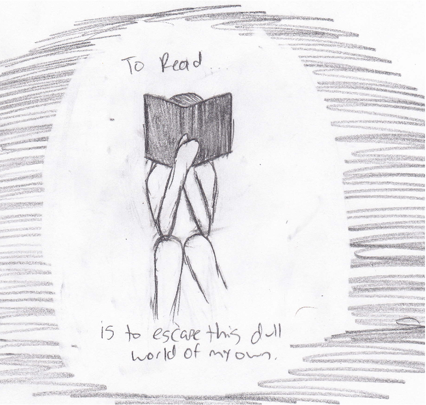 877x834 Reading Sketch By Aquay - Reading Sketch