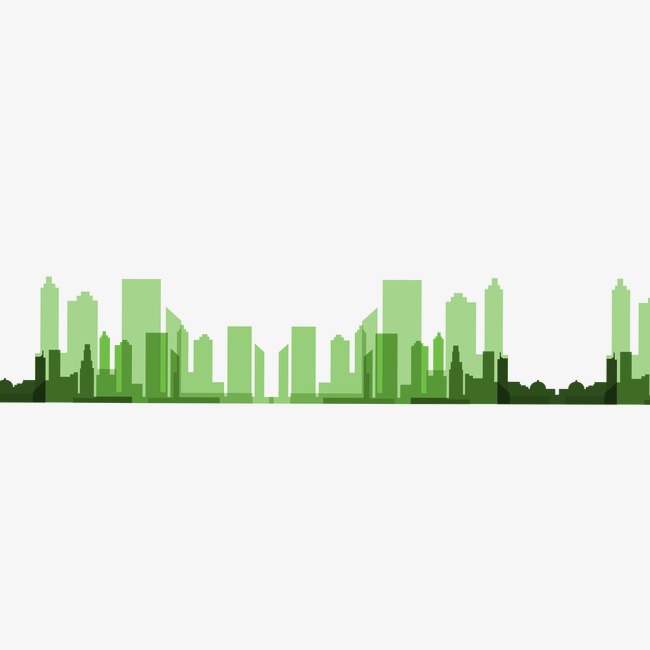 650x650 Green City Silhouette Poster Creative Real Estate, Green City - Real Estate Sketch