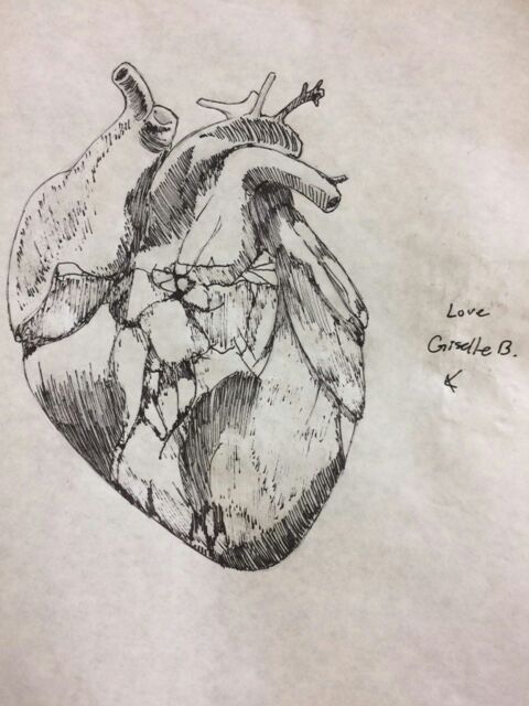 Real Heart Sketch at PaintingValley.com | Explore collection of Real ...