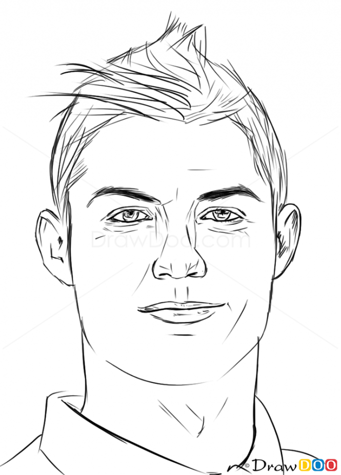 665x927 Cristiano Ronaldo Illustration - Real Madrid Sketch