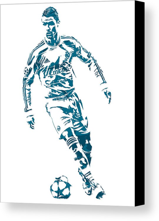 540x750 Cristiano Ronaldo Real Madrid Pixel Art 1 Canvas Print Canvas - Real Madrid Sketch