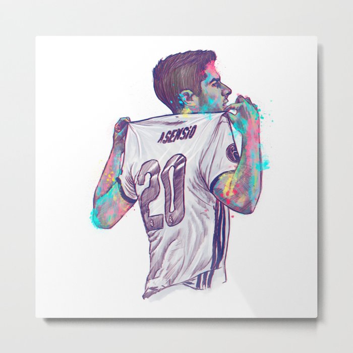 700x700 Real Madrid Asensio Metal Print By Yazdesigns Society6 - Real Madrid Sketch