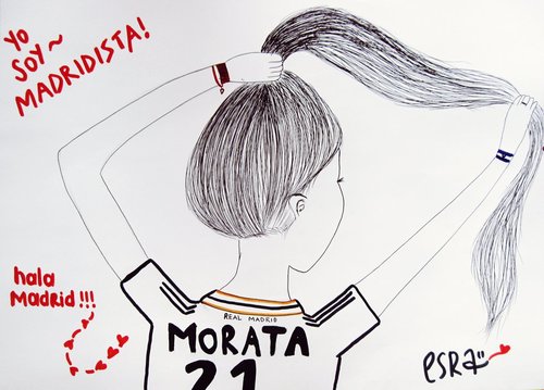 500x359 Yo Soy Madridista Discovered By Babygirl On We Heart It - Real Madrid Sketch