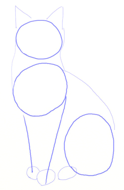 250x383 Real Cat Drawing Clip Art - Realistic Cat Sketch